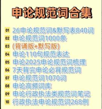 2026公考申论规范词合集(含行政执法类)