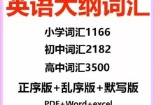 小学初中高中英语三四五六年级单词默写词汇总表电子版word可打印_秘匣阁