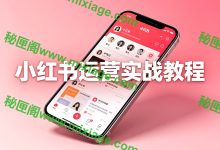 小红书运营教程合集｜IP 打造 + 商业笔记 + 行业获客全攻略_秘匣阁