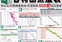600套Excel甘特图表格模板，可用于制作工作计划，项目进度管理等内容_秘匣阁