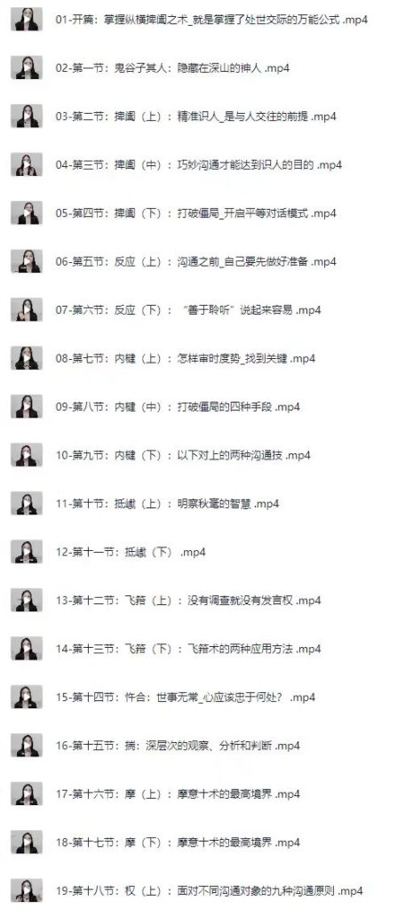鬼谷子最新21节课攻心课，值得一看